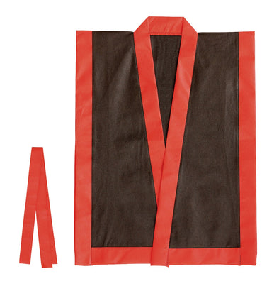 Colored non-woven fabric Eiser Uchikake Black (red collar) J with obi01