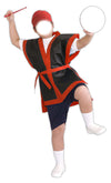 Colored non-woven fabric Eiser Uchikake Black (red collar) J with obi01