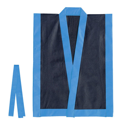 Colored non-woven fabric Eiser Uchikake Black (blue collar) J with obi01