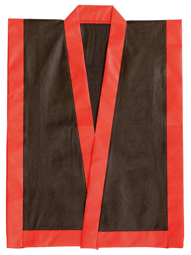 Colored non-woven fabric Eiser Uchikake Black (red collar) S with obi01