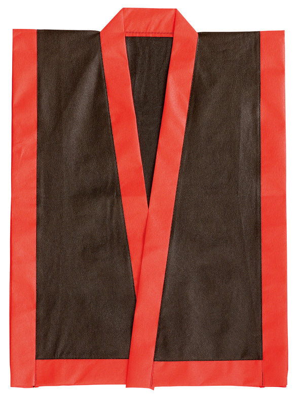 Colored non-woven fabric Eiser Uchikake Black (red collar) S with obi01