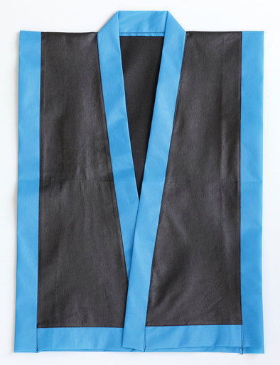 Colored non-woven fabric Eiser Uchikake Black (blue collar) S with obi01