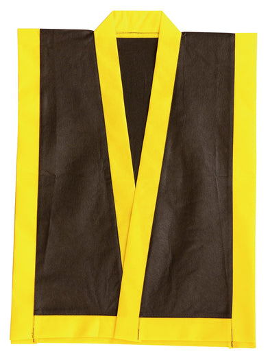Colored non-woven fabric Eiser Uchikake Black (yellow collar) S with obi01