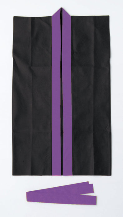 Long happy non-woven fabric black (purple collar) J with headband01