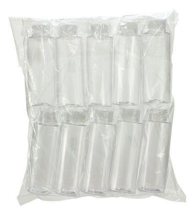 Transparent plastic bottle Φ40×120mm 10 pieces set01
