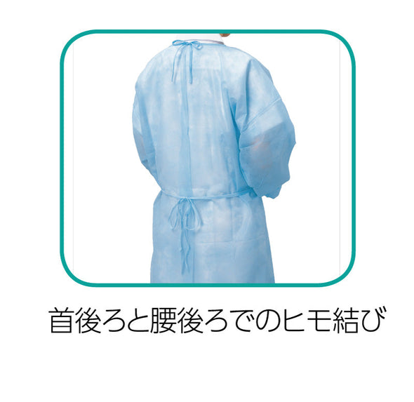 Isolation gown free blue 100 pieces03