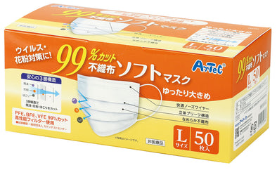 99% cut non-woven fabric soft mask (50 pieces) L size01