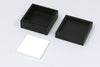Multi-square box black painted white carved board set02