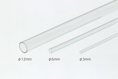 Transparent acrylic pipe φ12x500mm Set of 501