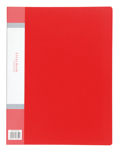 Clear book A4 vertical 40 pockets red01