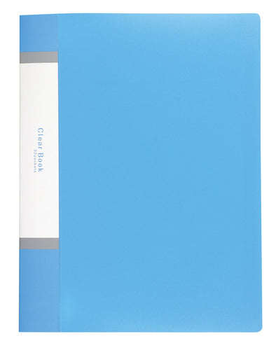 Clear book A4 horizontal 32 pockets blue01