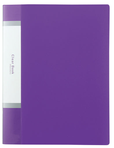 Clear book A4 horizontal 32 pockets purple01