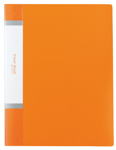 Clear book A4 horizontal 32 pockets orange01