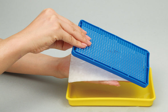Paper making set with 3 colors of dyed paint05