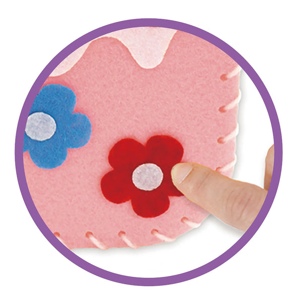 Handmade felt bag flower01