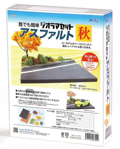 Diorama set asphalt autumn01