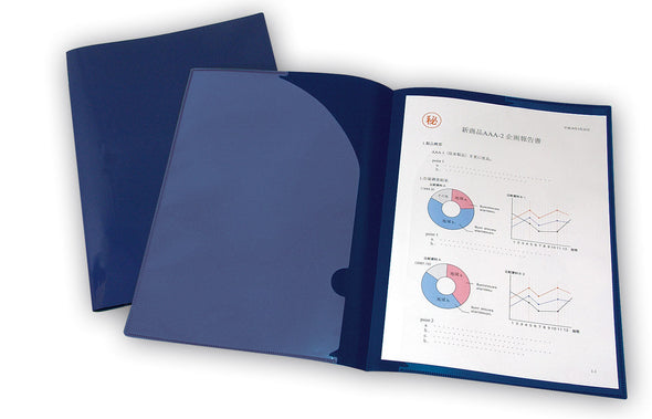 Report card file A4 navy blue04