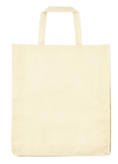 Non-woven tote bag with gusset, vertical type, beige01