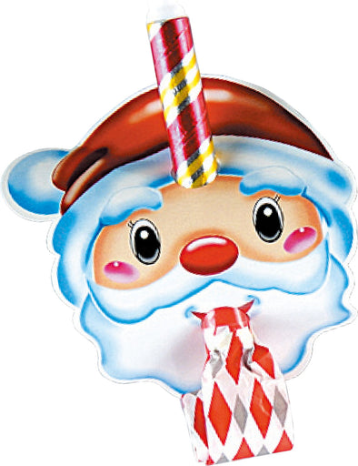4 colors assorted Santa mask whistle 1P01