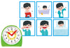 Array illustration card clock set01