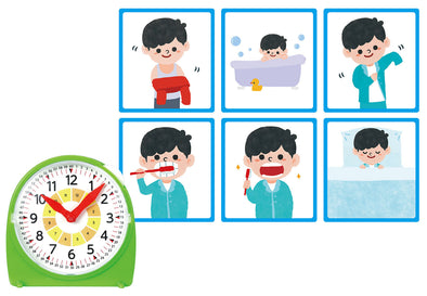 Array illustration card clock set01