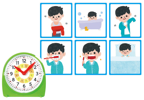Array illustration card clock set01