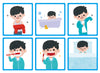 Array illustration card clock set01