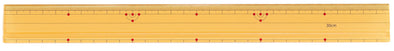 Plastic ruler 30cm with double scales and grooves01