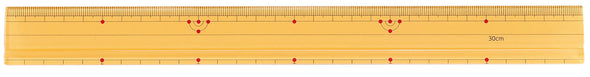Plastic ruler 30cm with double scales and grooves01