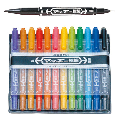 Mackie extra fine 12 color set (oil-based) MCF-12C01