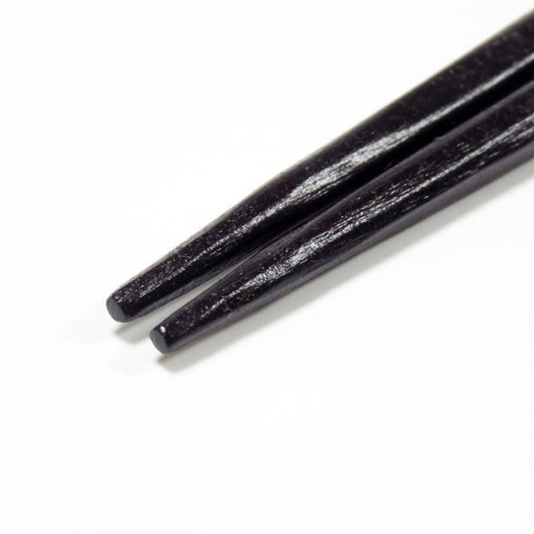 [Specially selected wood/chopstick rest included] Blue ebony shaved chopsticks (1 set)