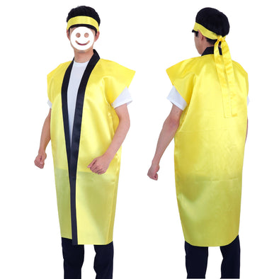 Satin Long Happy Yellow L (with headband)01
