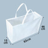 Work storage bag made of non-woven fabric, large white, with gusset (15cm)05