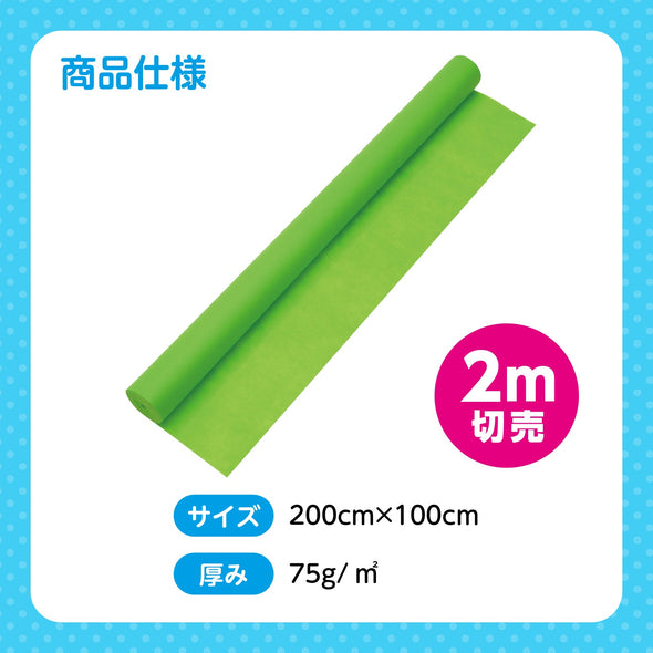 Colored non-woven fabric roll yellow green 2m sale05