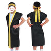Satin long happy black (gold collar) J (with headband)01