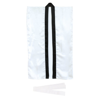 Soft satin long happy S white (with headband)01
