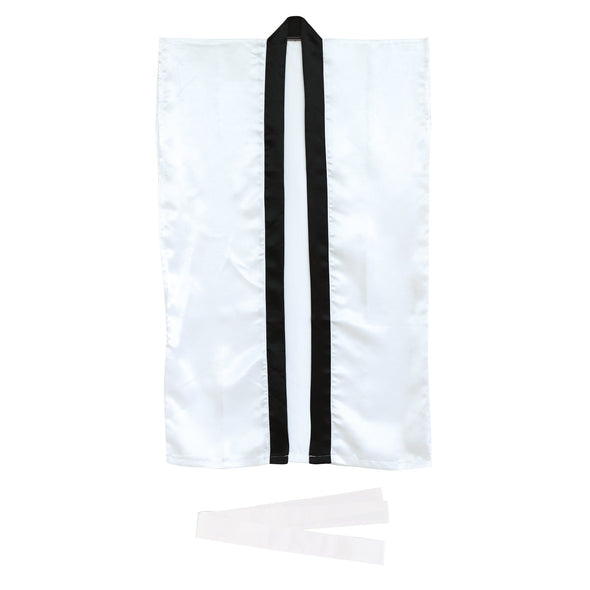 Soft satin long happy S white (with headband)01