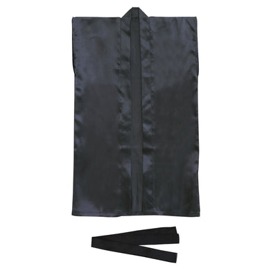 Soft satin long happy S black (with headband)01