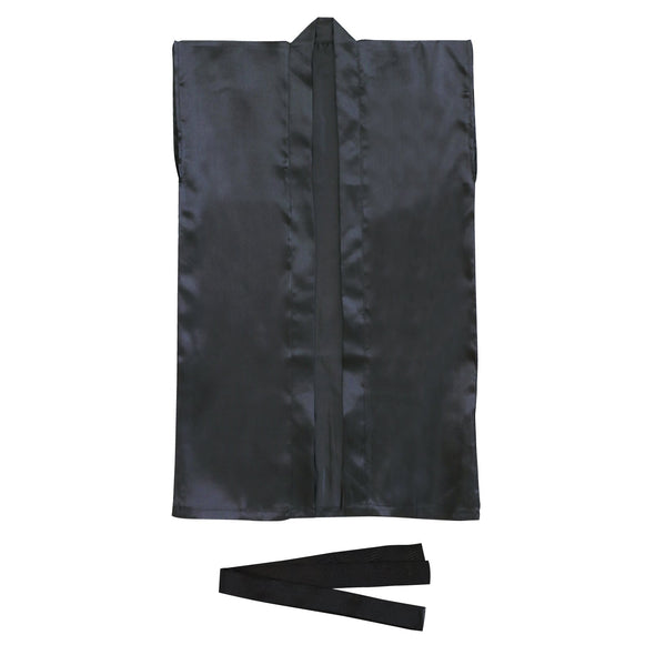 Soft satin long happy S black (with headband)01