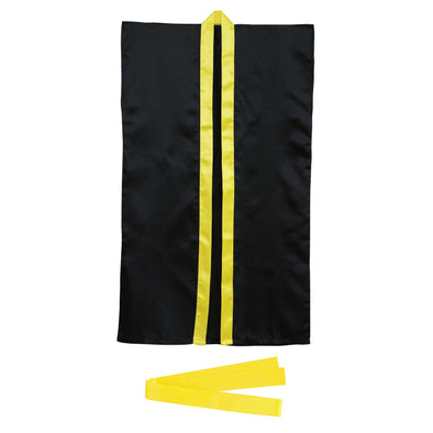 Soft satin long happy S black/yellow collar (with headband)01