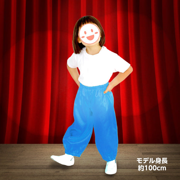 Soft satin salle pants C size blue03