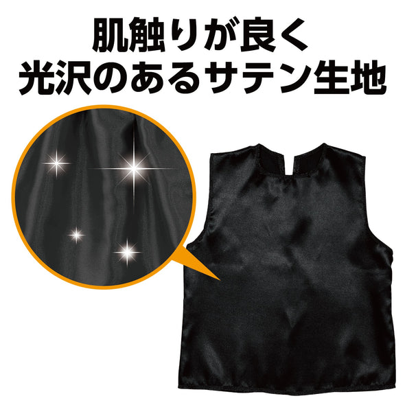 Soft satin shirt J black01