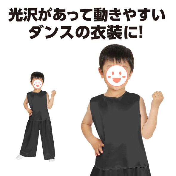 Soft satin shirt J black02