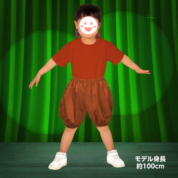 Soft satin pumpkin pants C brown03