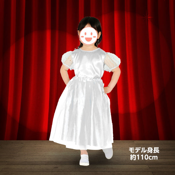 Puff sleeve soft satin shirt white03