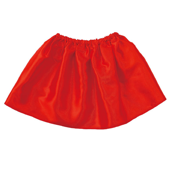 Soft satin skirt red01