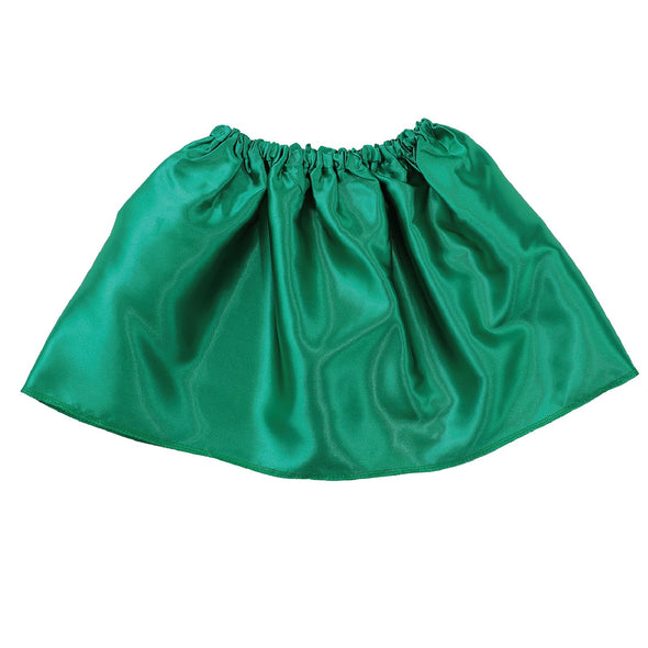 Soft satin skirt green01