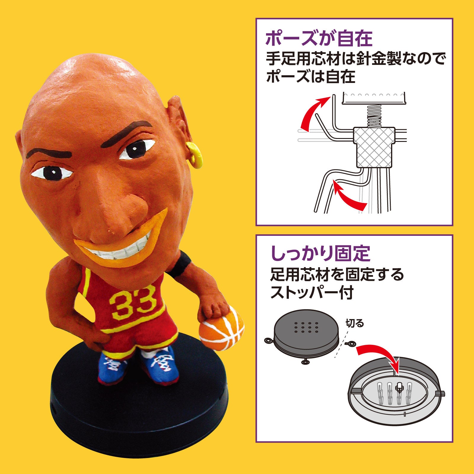 Carregar imagem no visualizador da galeria, Shaking-head doll core material (Big Leaguer doll)03