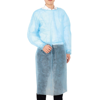 Non-woven gown blue (10 pieces)01