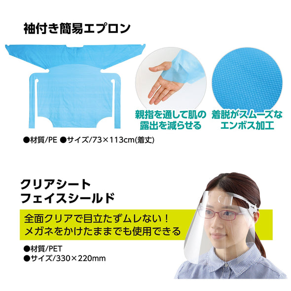 Set of 6 types of infection control measures03